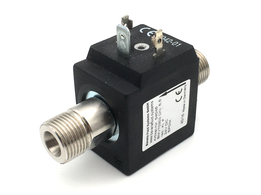 2/2-way-coaxial-beverage-solenoid valve BMV70303; stainless steel; flow-optimized for beer and carbonated drinks