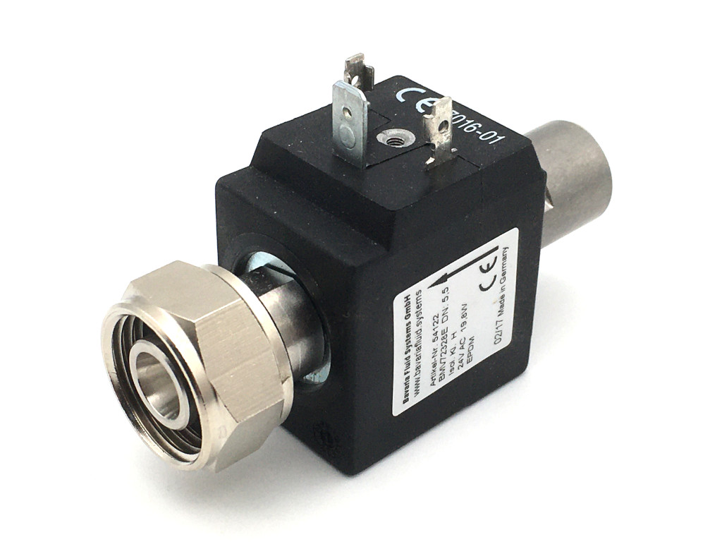 2/2-way-coaxial-beverage-solenoid valve BMV72328; stainless steel; flow-optimized for beer and carbonated drinks