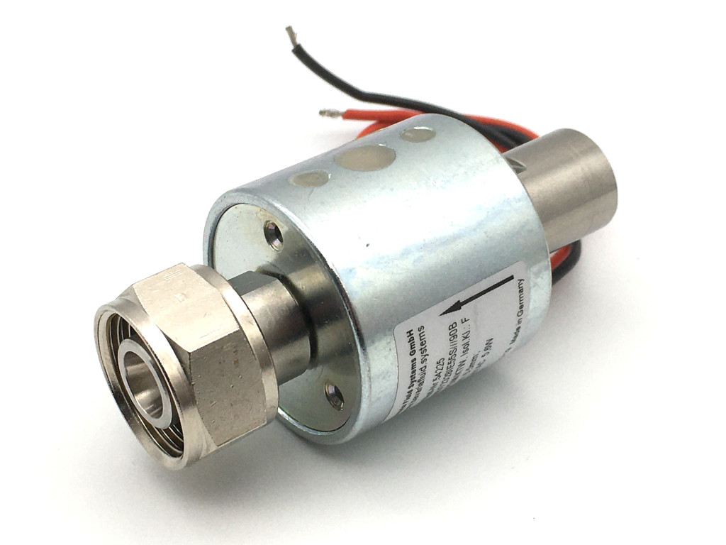 2/2-way-coaxial-beverage-solenoid valve BMV72328; stainless steel; flow-optimized with round coil for beer and carbonated drinks