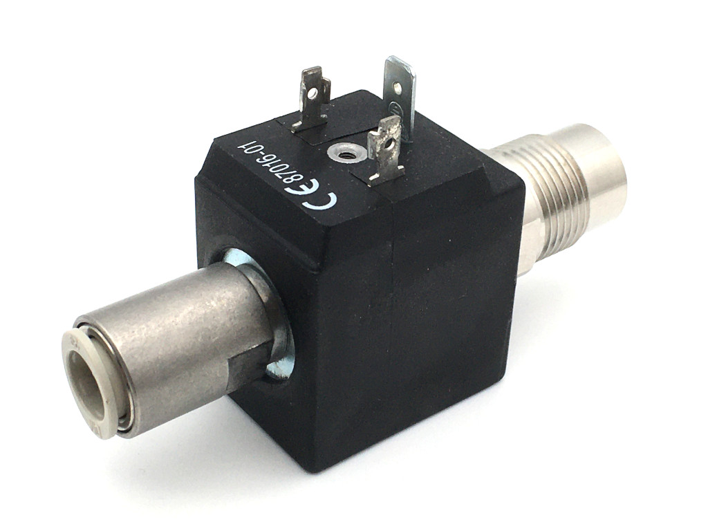 2/2-way-coaxial-beverage-solenoid valve BMV72828; stainless steel; flow-optimized for beer and carbonated drinks