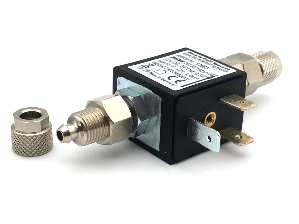 2/2-Way-Coaxial Gas Solenoid Valve with Check Valve BMV62012 12V DC for Fishkeeping and Aquascaping - CO2 Night Shut-off