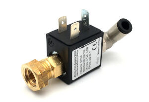 Coaxial Gas Solenoid Valve BMV60418 in Brass for Laser- and Arc Welders with Shielding Gas - MAG MIG TIG and for Flame Cutting Systems