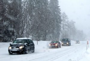 cars street winter snow ice mud road salt