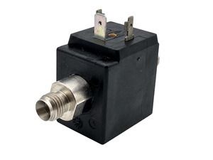 2-2-Way inline coaxial solenoid valve BMV76666IP30 with PTFE seal and connections for pipe compression fittings 300x225